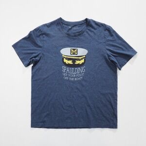 Travis Mathew Shirt Mens Large Blue Nautical Graphic Novelty Vacation Beach